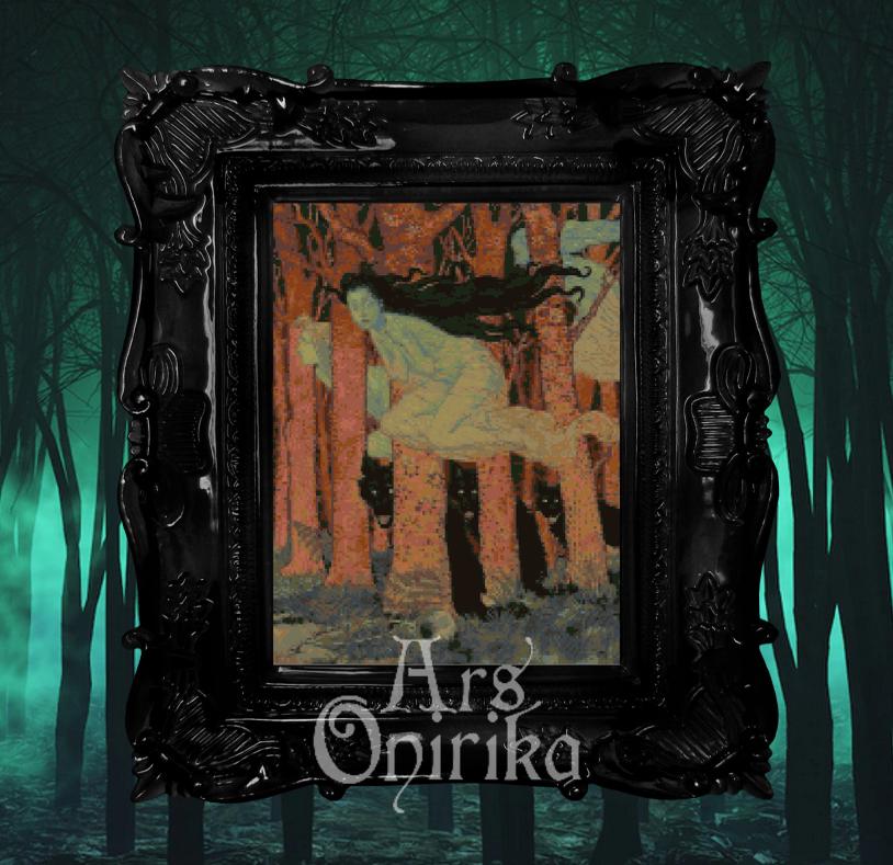 Witch Cross Stitch Pattern (PDF) – 3 Women, 3 Wolves - INTERMEDIATE LEVEL