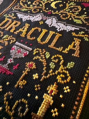 Dracula - Cross Stitch Pattern (PDF) – Bram Stoker - INTERMEDIATE LEVEL