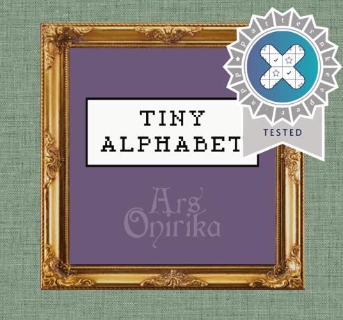 Tiny Type Cross Stitch Alphabet Pattern (PDF) – DIY Embroidery Font - EASY LEVEL