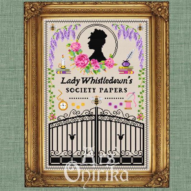 Regency Gossip Cross Stitch Pattern (PDF) - INTERMEDIATE LEVEL