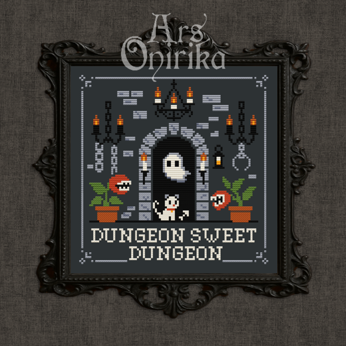 Dungeon Sweet Dungeon Cross Stitch Pattern - Spooky Halloween (PDF)