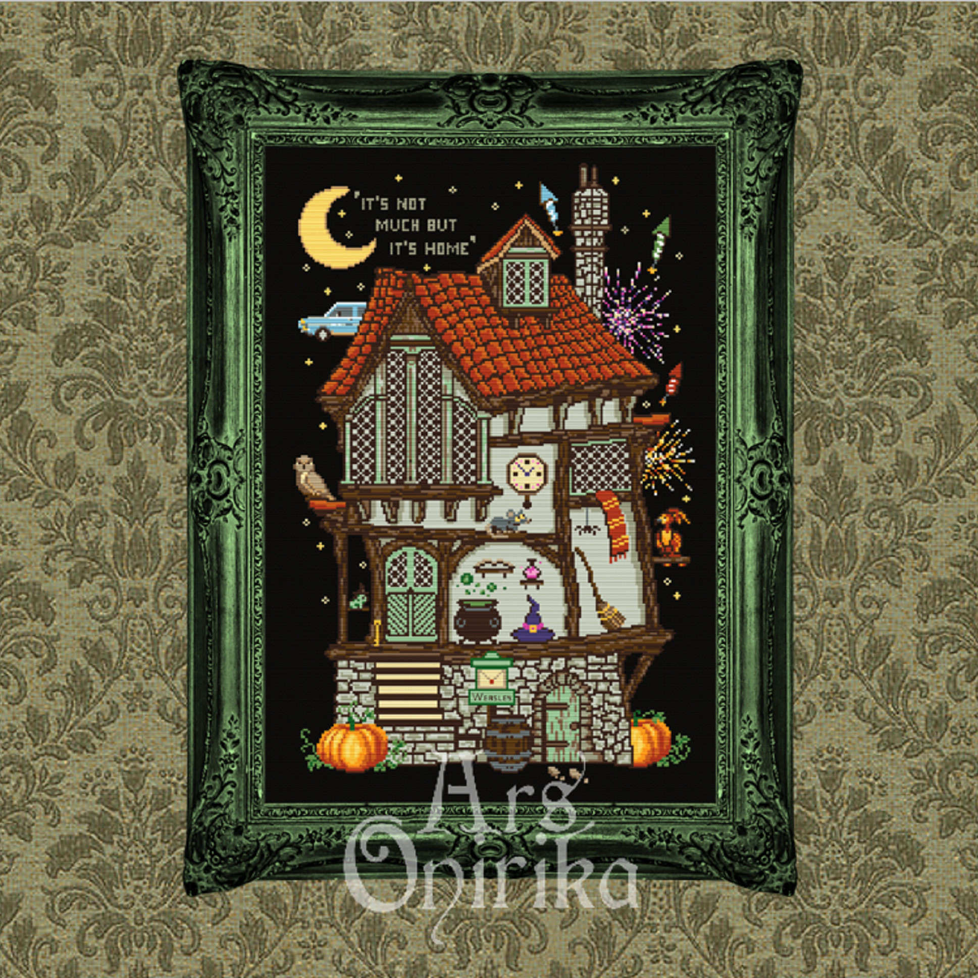 Weasley Cottage Cross Stitch Pattern – The Burrow Magic Embroidery (PDF) - INTERMEDIATE LEVEL