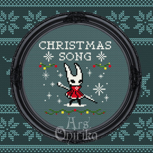 Christmas Song Cross Stitch Pattern – Hollow Fantasy Gamer (PDF)