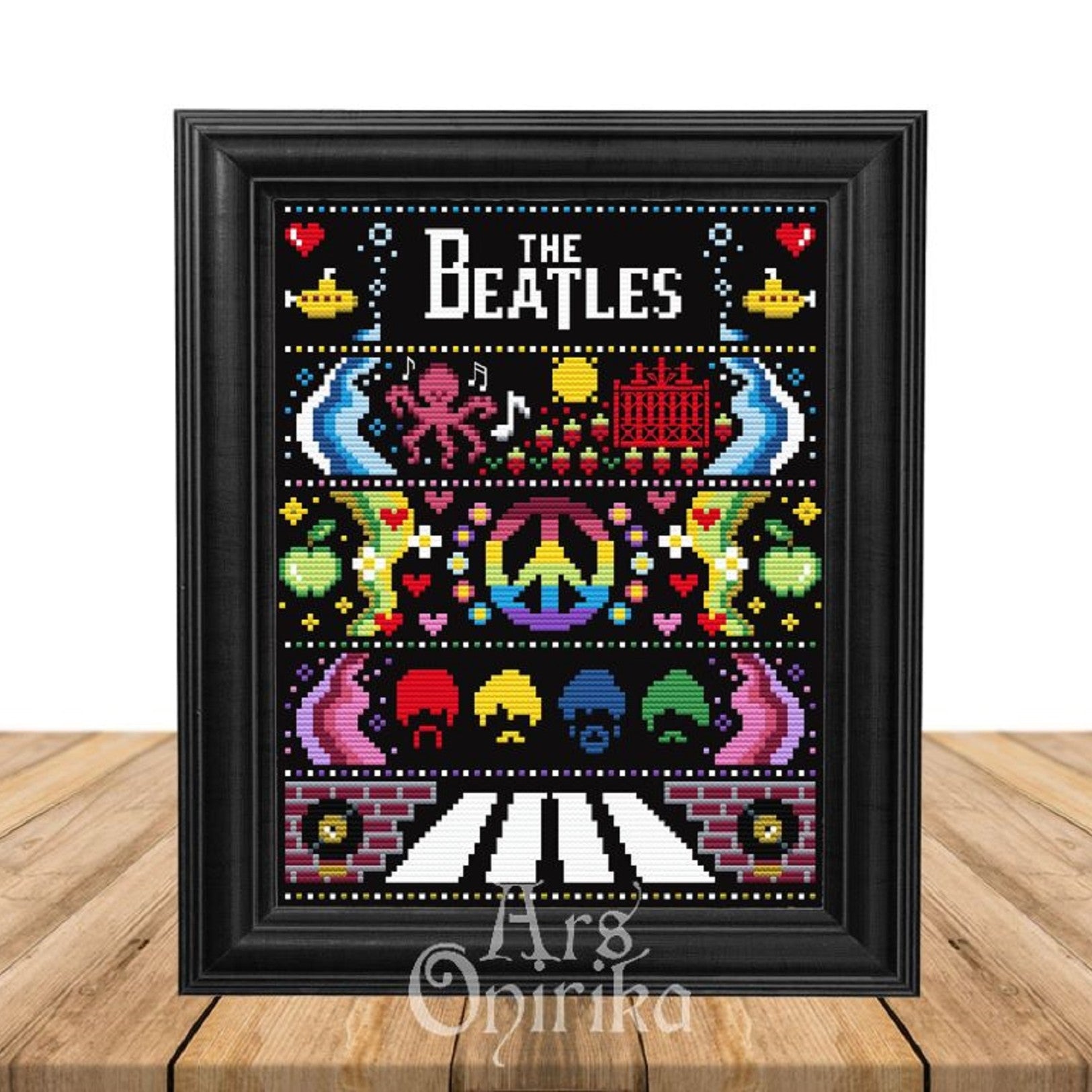 The Beatles Cross Stitch Pattern – Yellow Submarine Art (PDF) - INTERMEDIATE LEVEL