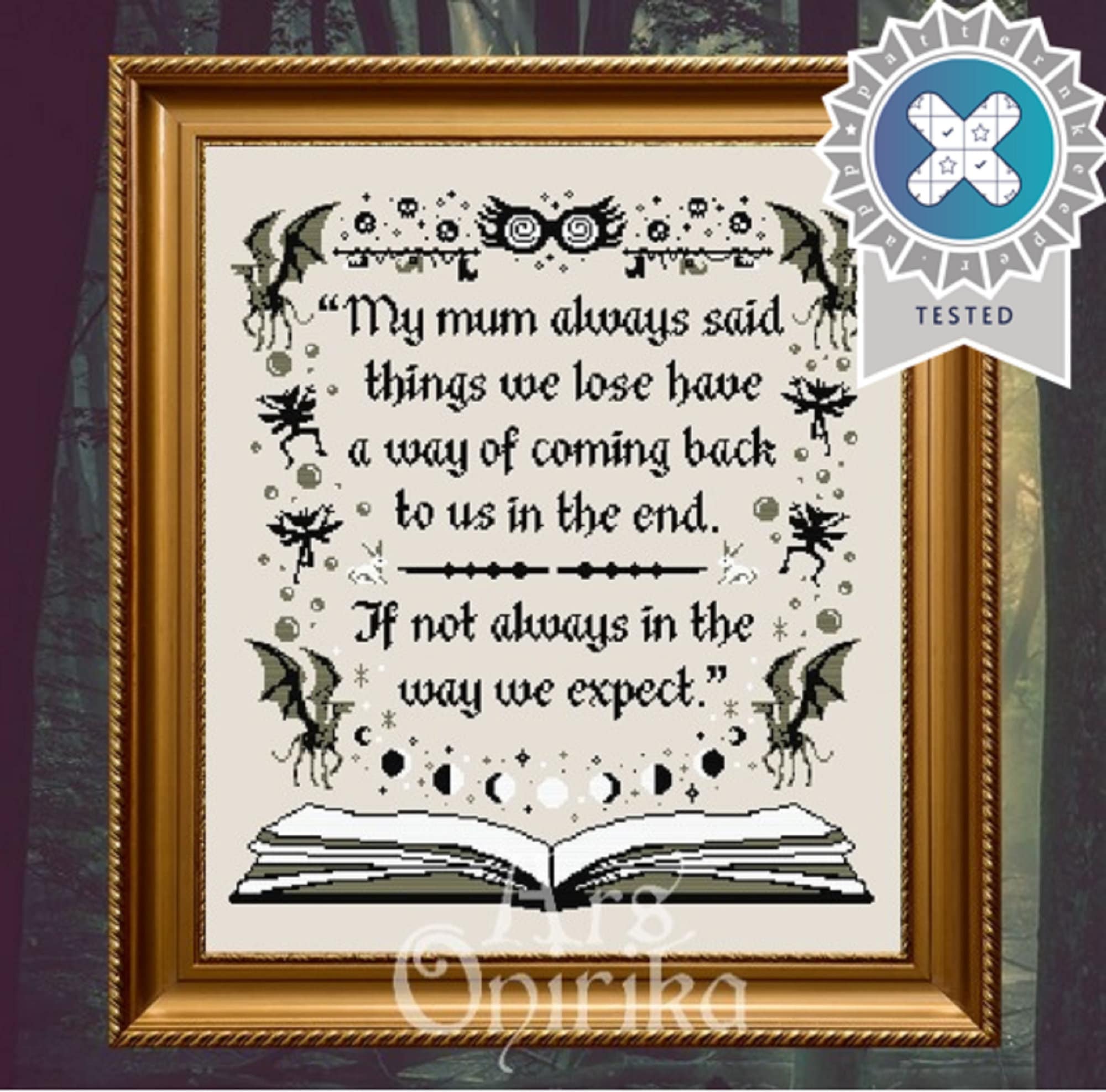 Luna Tribute Cross Stitch Pattern – Wizard World (PDF) - EASY LEVEL