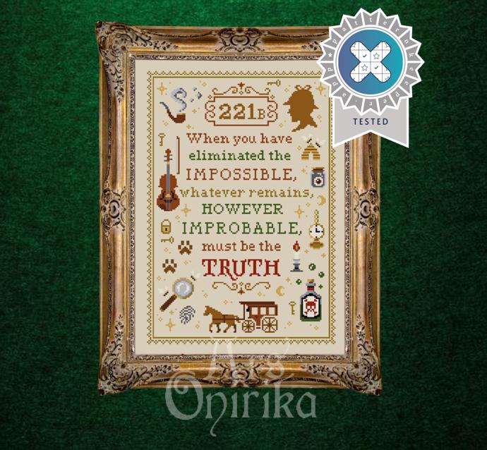 Sherlock Holmes - Cross Stitch Pattern (PDF) - INTERMEDIATE LEVEL