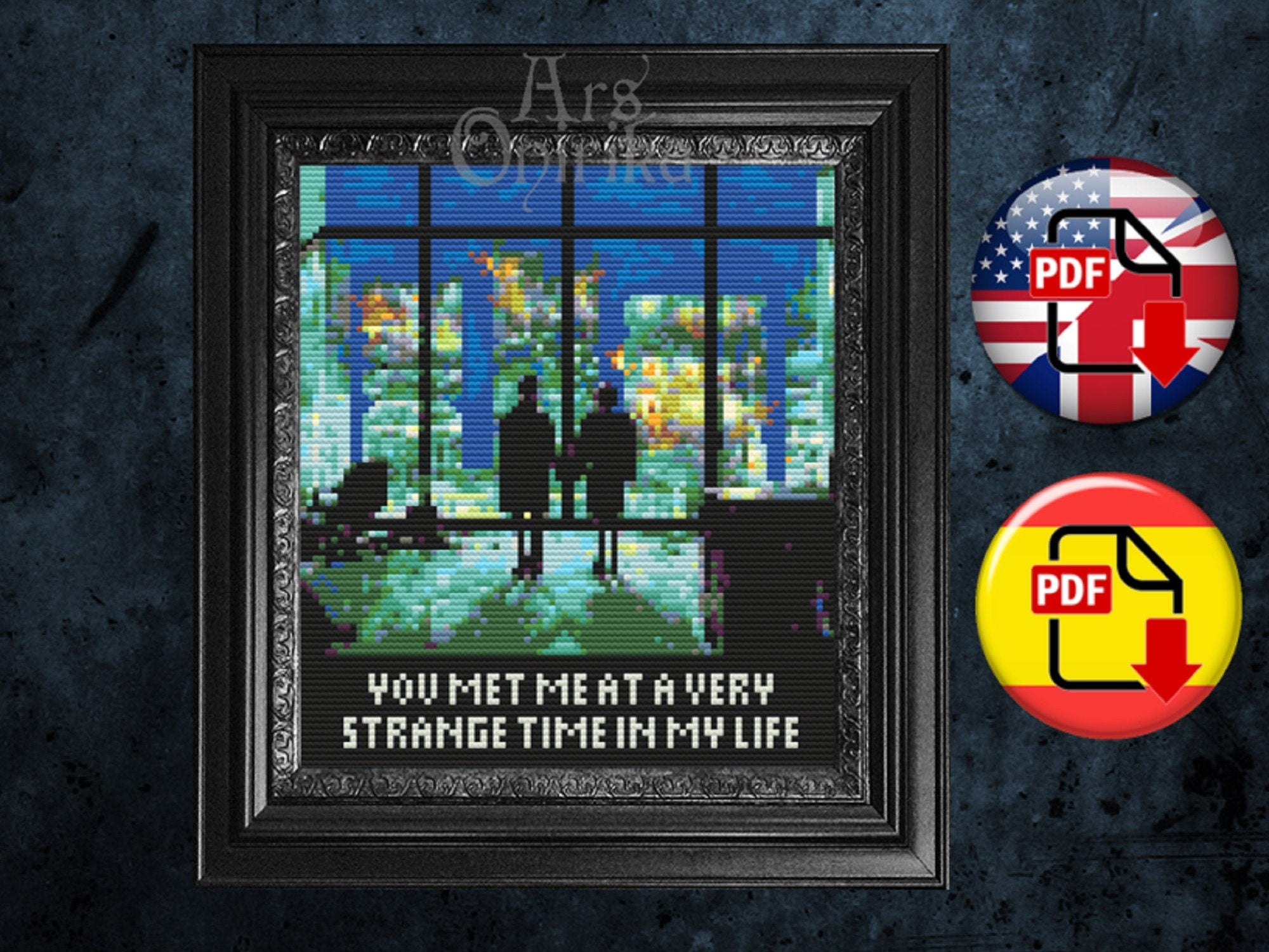 Fight Club Cross Stitch Pattern - Movie Quote Embroidery (PDF) - INTERMEDIATE LEVEL