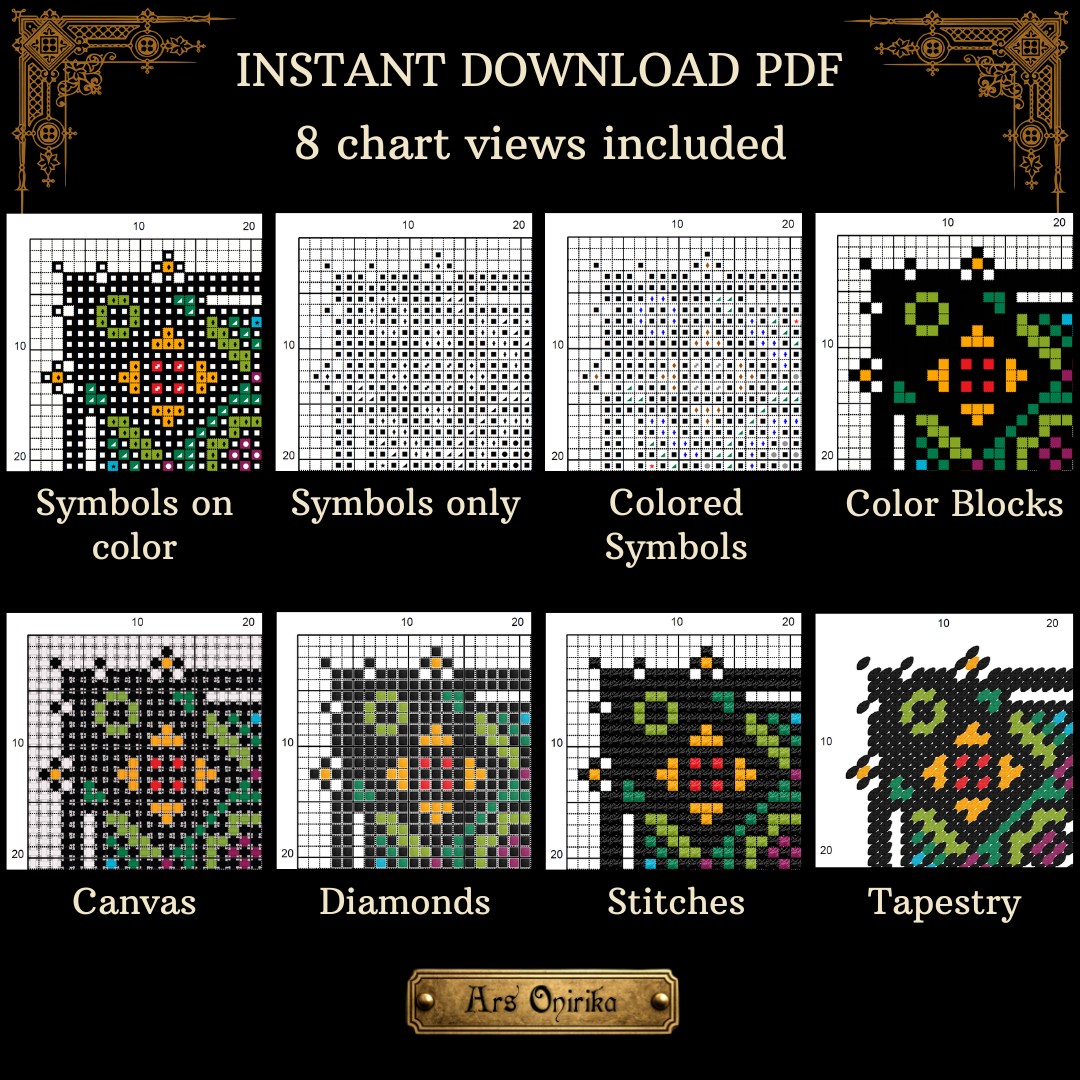 The 4 Houses Collection - Cross Stitch Pattern