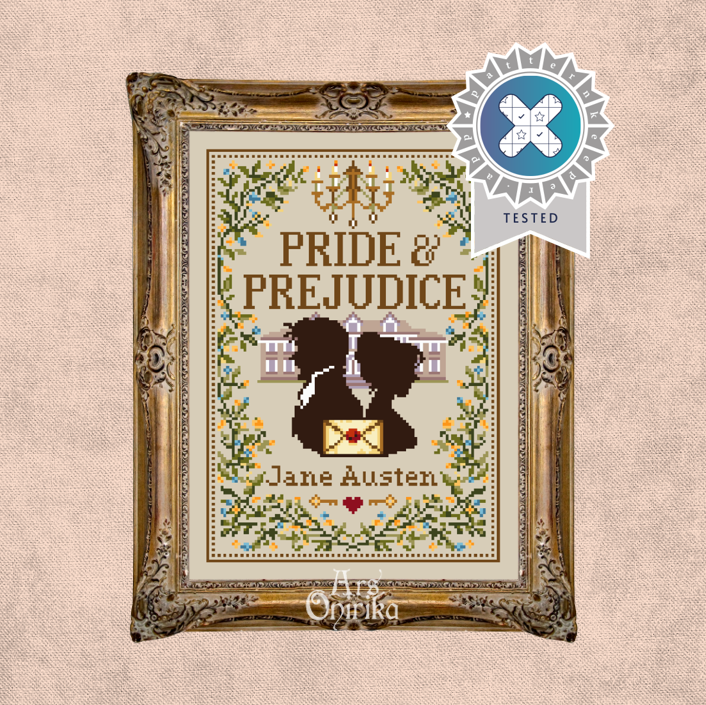 Pride and Prejudice Cross Stitch Pattern (PDF) – Jane Austen - INTERMEDIATE LEVEL