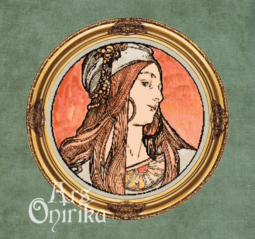 Alphonse Mucha Goddess Cross Stitch Pattern BUNDLE (PDF)