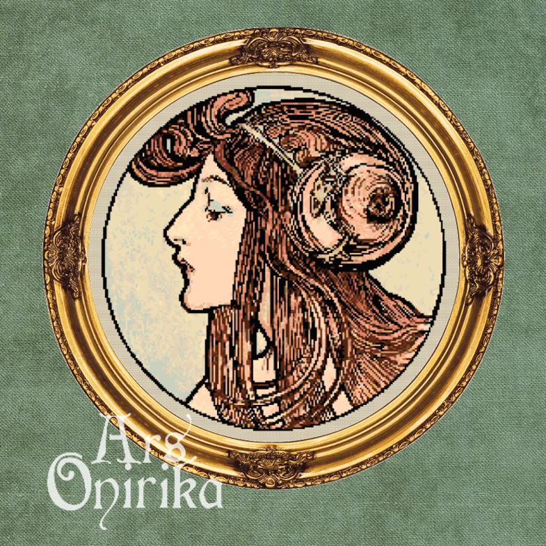 Alphonse Mucha Goddess Cross Stitch Pattern BUNDLE (PDF)