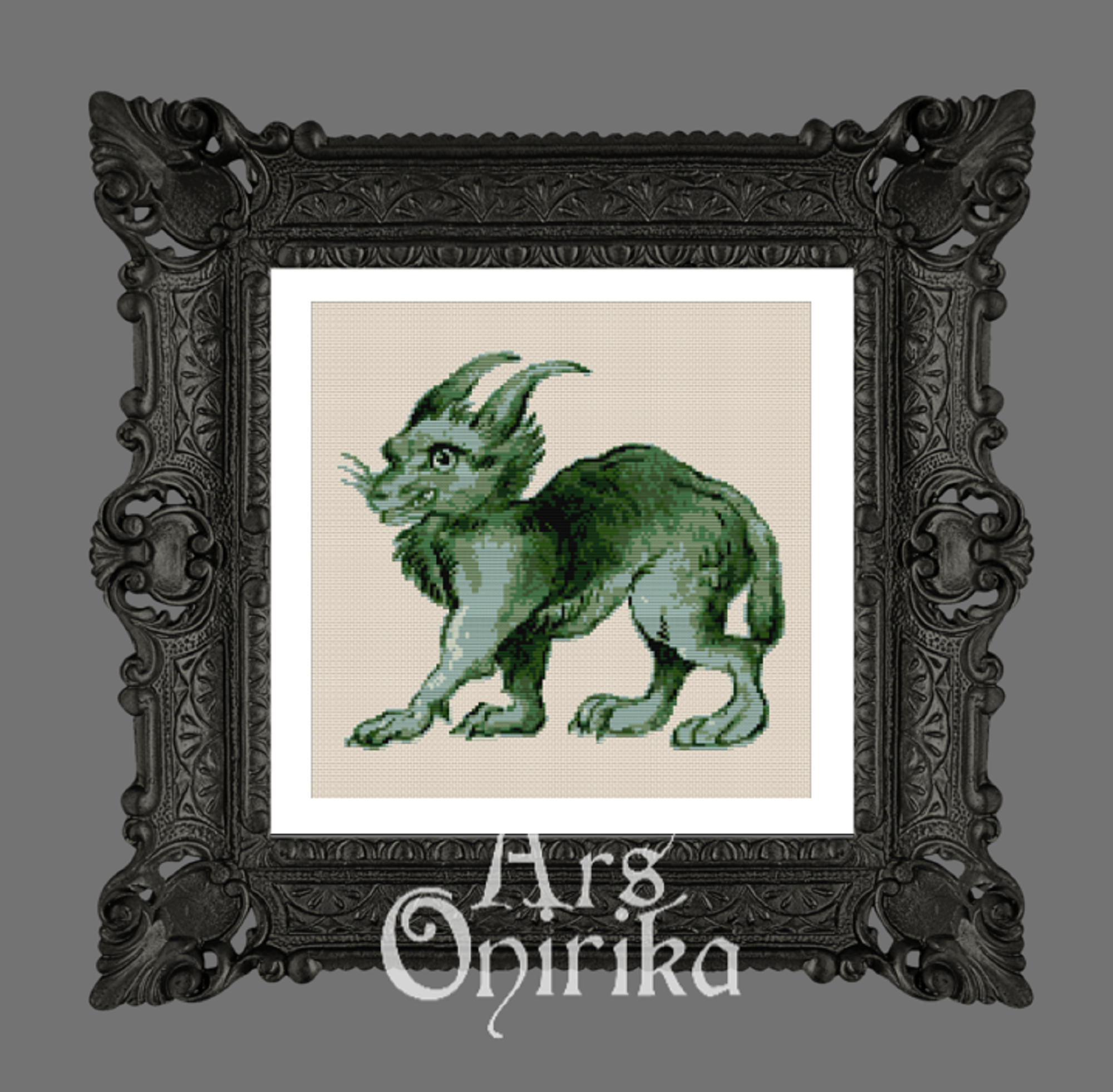 Medieval Lynx Cross Stitch Pattern (PDF) – Ancient Codex Design - INTERMEDIATE LEVEL