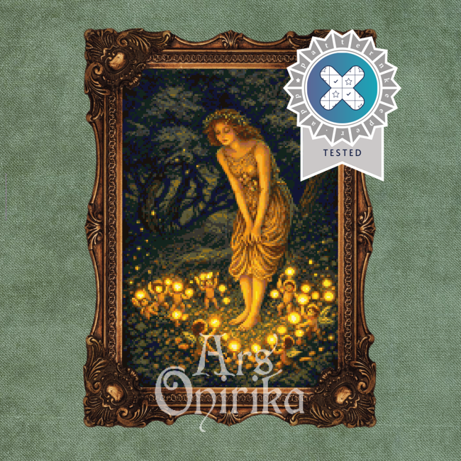 The Firefly Circle Cross Stitch Pattern - Whimsical Folklore (PDF) - INTERMEDIATE LEVEL