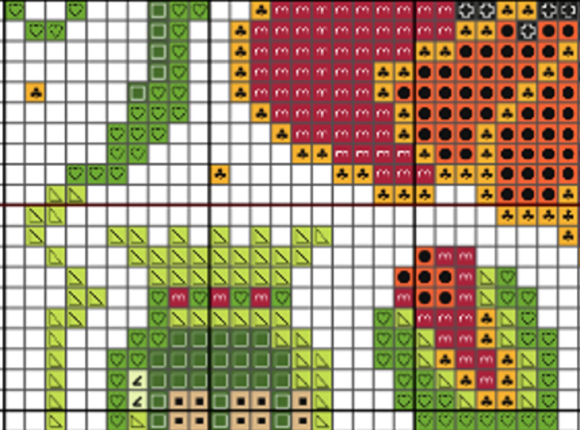 Poppy And Skulls - Cross Stitch Pattern