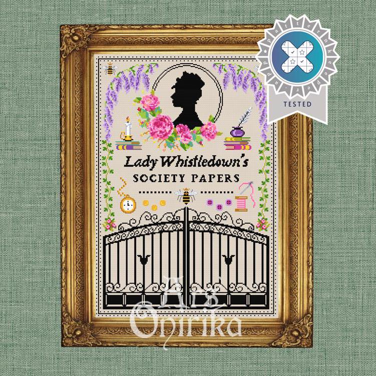 Regency Gossip Cross Stitch Pattern (PDF) - INTERMEDIATE LEVEL