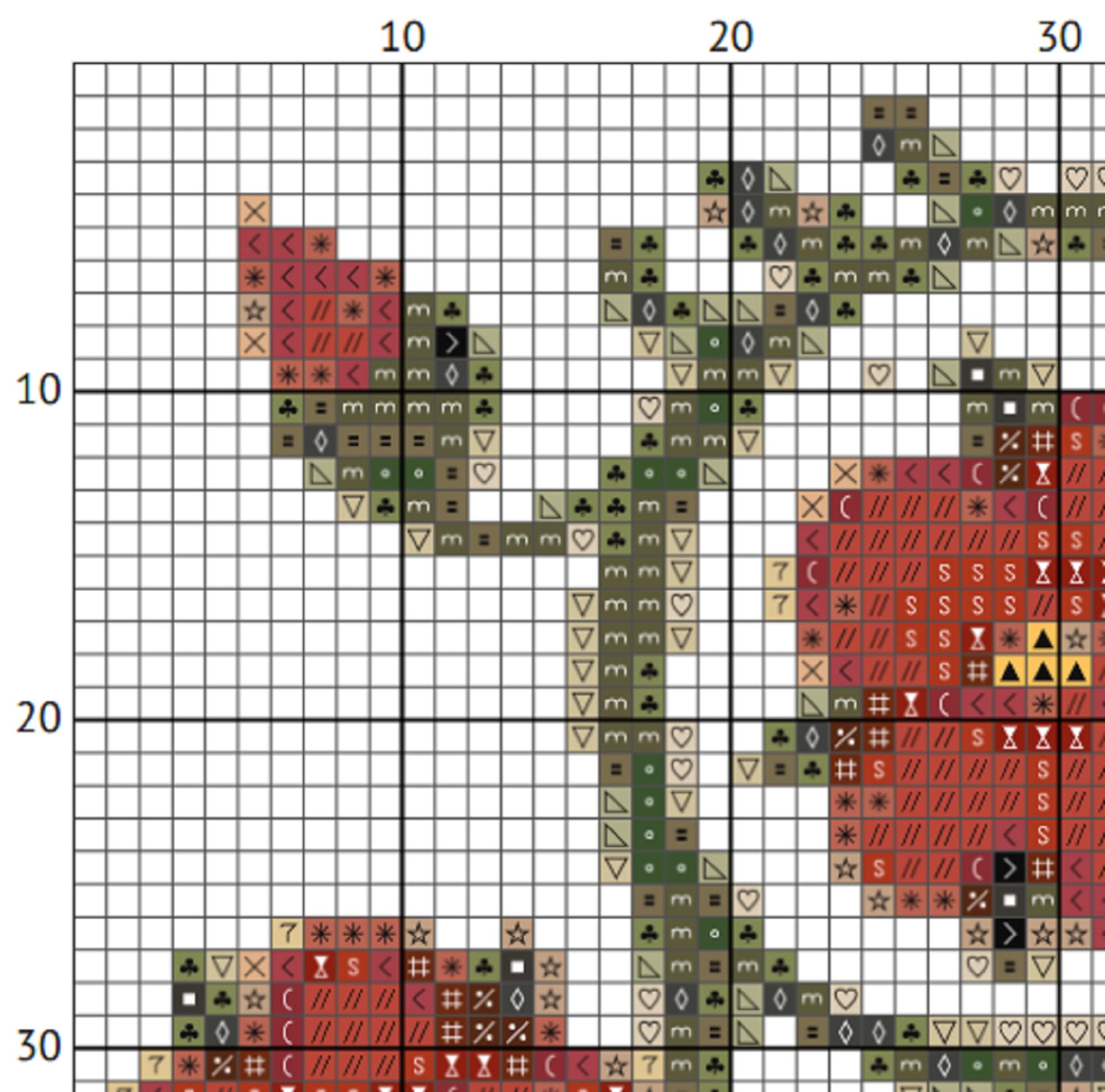 Medieval Cross Stitch Pattern – Codex Manese (PDF) - INTERMEDIATE LEVEL