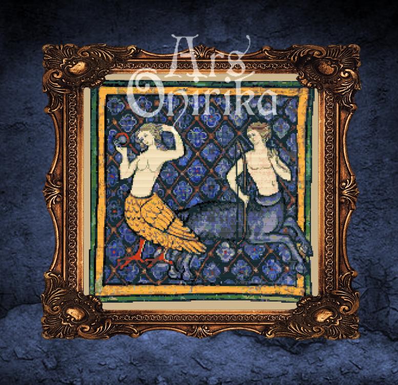 Siren & Centaur Cross Stitch Pattern – Medieval Bestiary (PDF) - INTERMEDIATE LEVEL