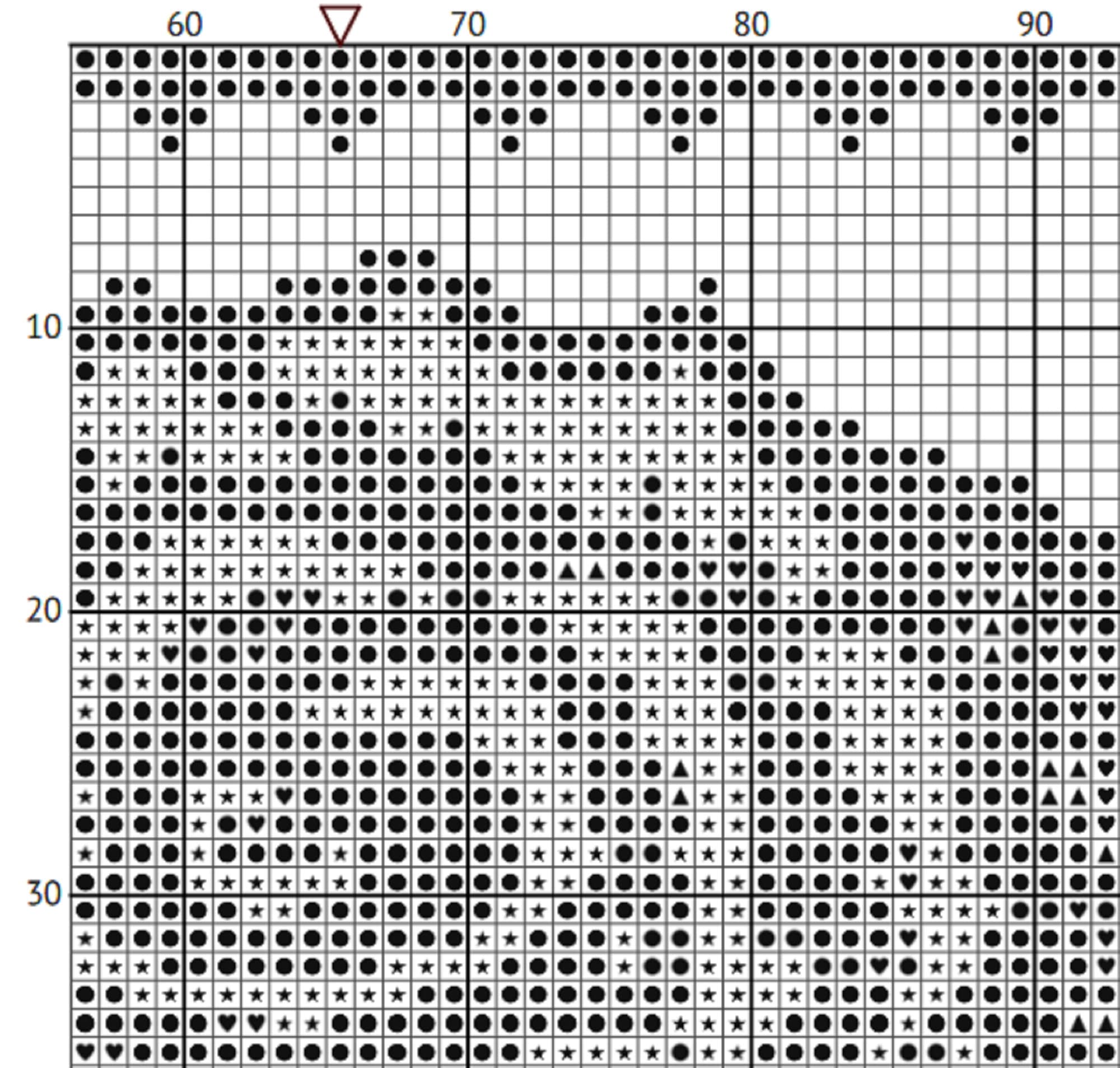 Medieval Rose Cross Stitch Pattern (PDF) - EASY LEVEL