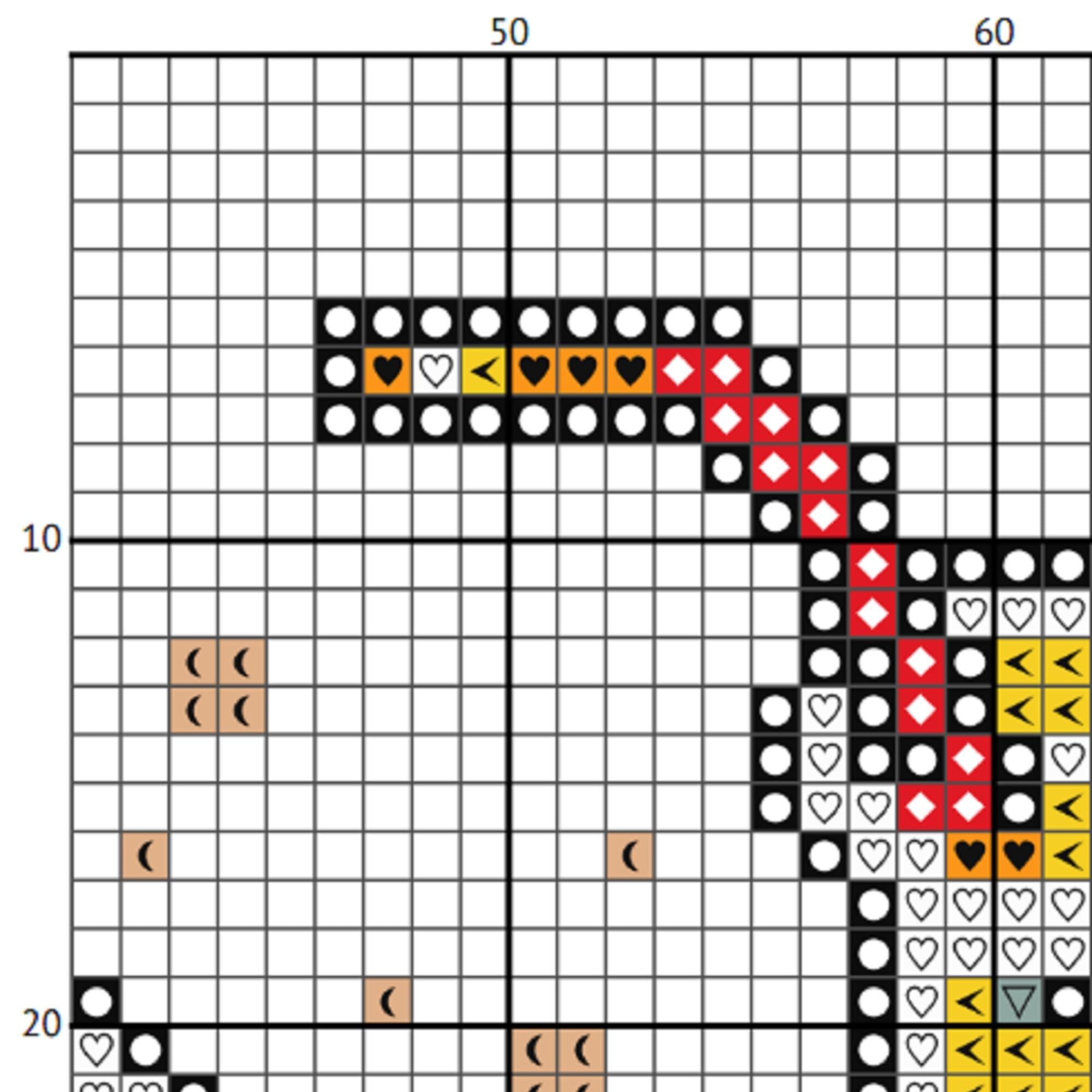 Beach Orange Cat Cross Stitch Pattern (PDF) - EASY LEVEL