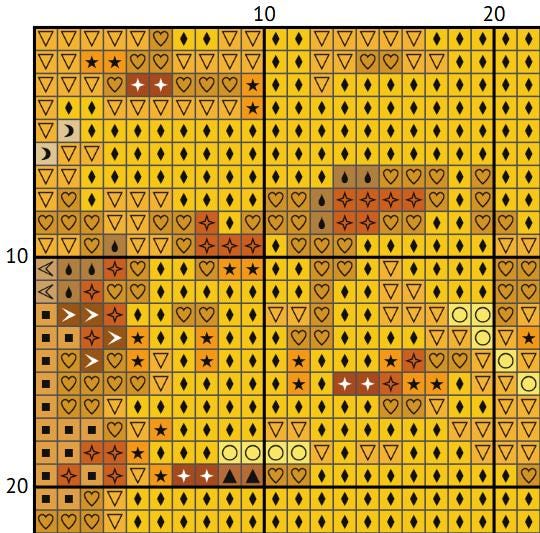 Freya's Tears Cross Stitch Pattern (PDF) - ADVANCED LEVEL