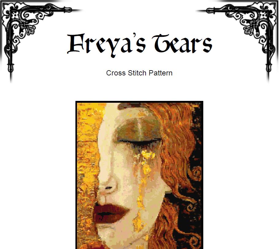 Freya's Tears Cross Stitch Pattern (PDF) - ADVANCED LEVEL