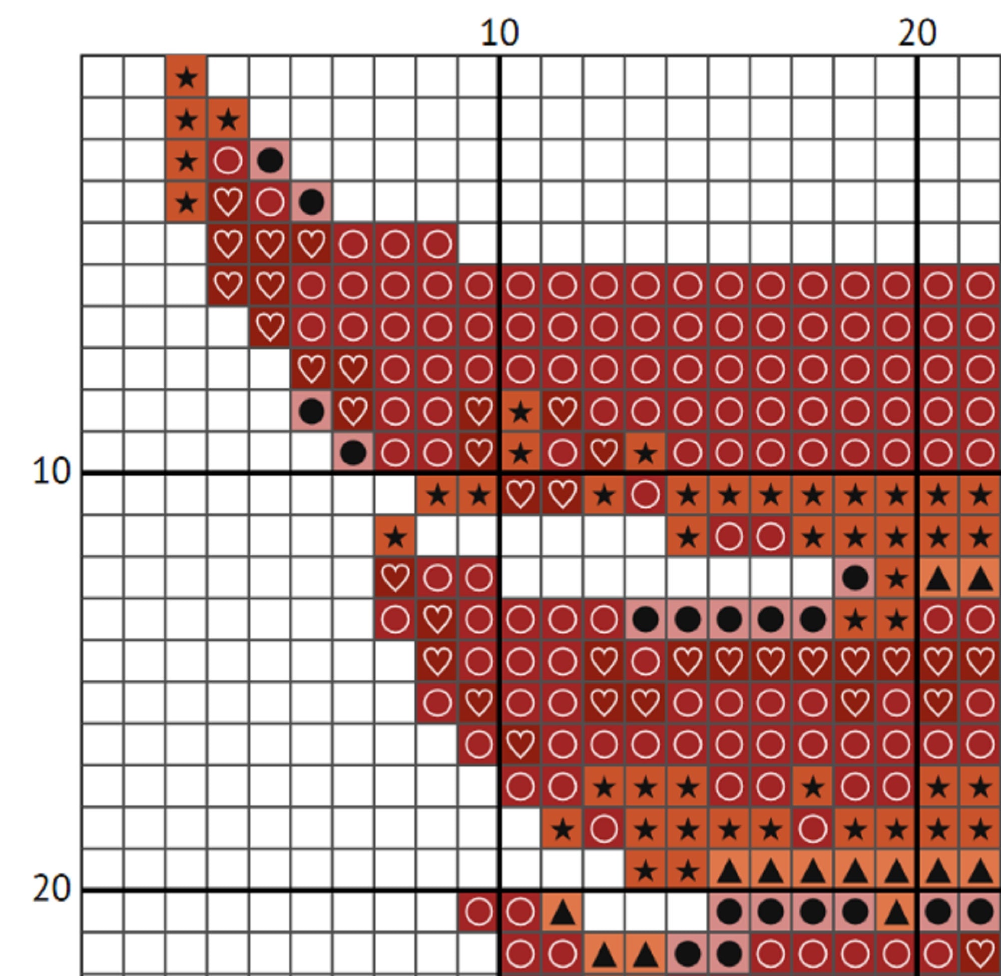 Griffin Cross Stitch Pattern – Medieval Beast Design – INTERMEDIATE LEVEL