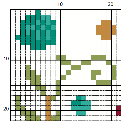 Twinned Mermaids Cross Stitch Pattern (PDF) - EASY LEVEL