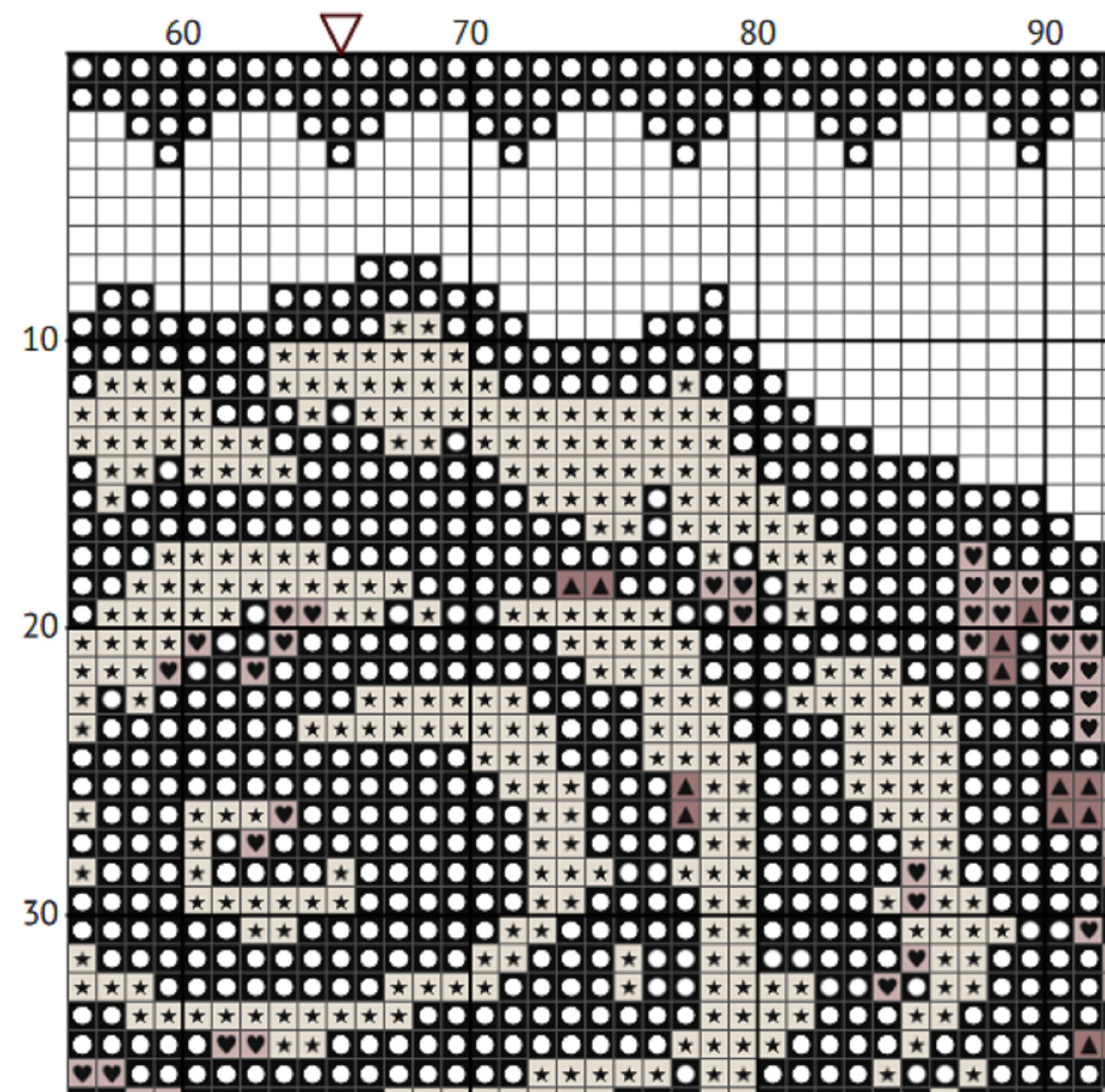 Medieval Rose Cross Stitch Pattern (PDF) - EASY LEVEL