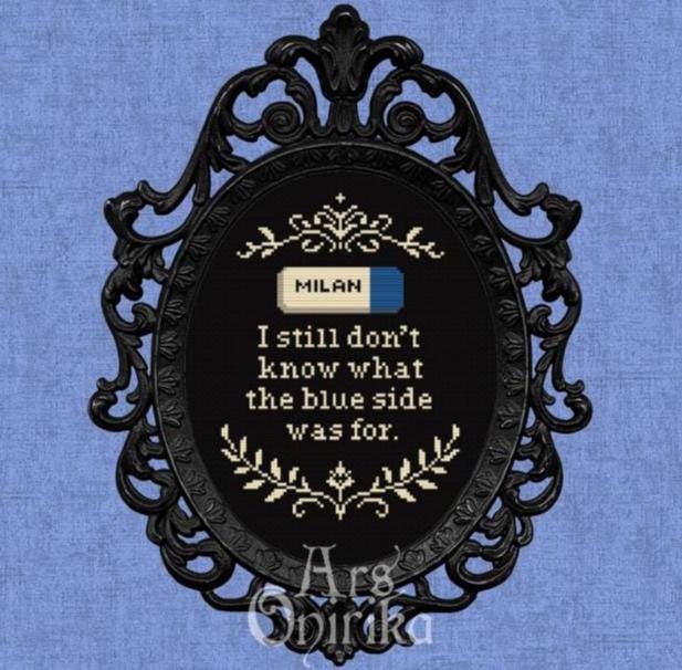 Funny Millennial Cross Stitch Pattern – Milan Eraser Quote (PDF Pattern) - EASY LEVEL
