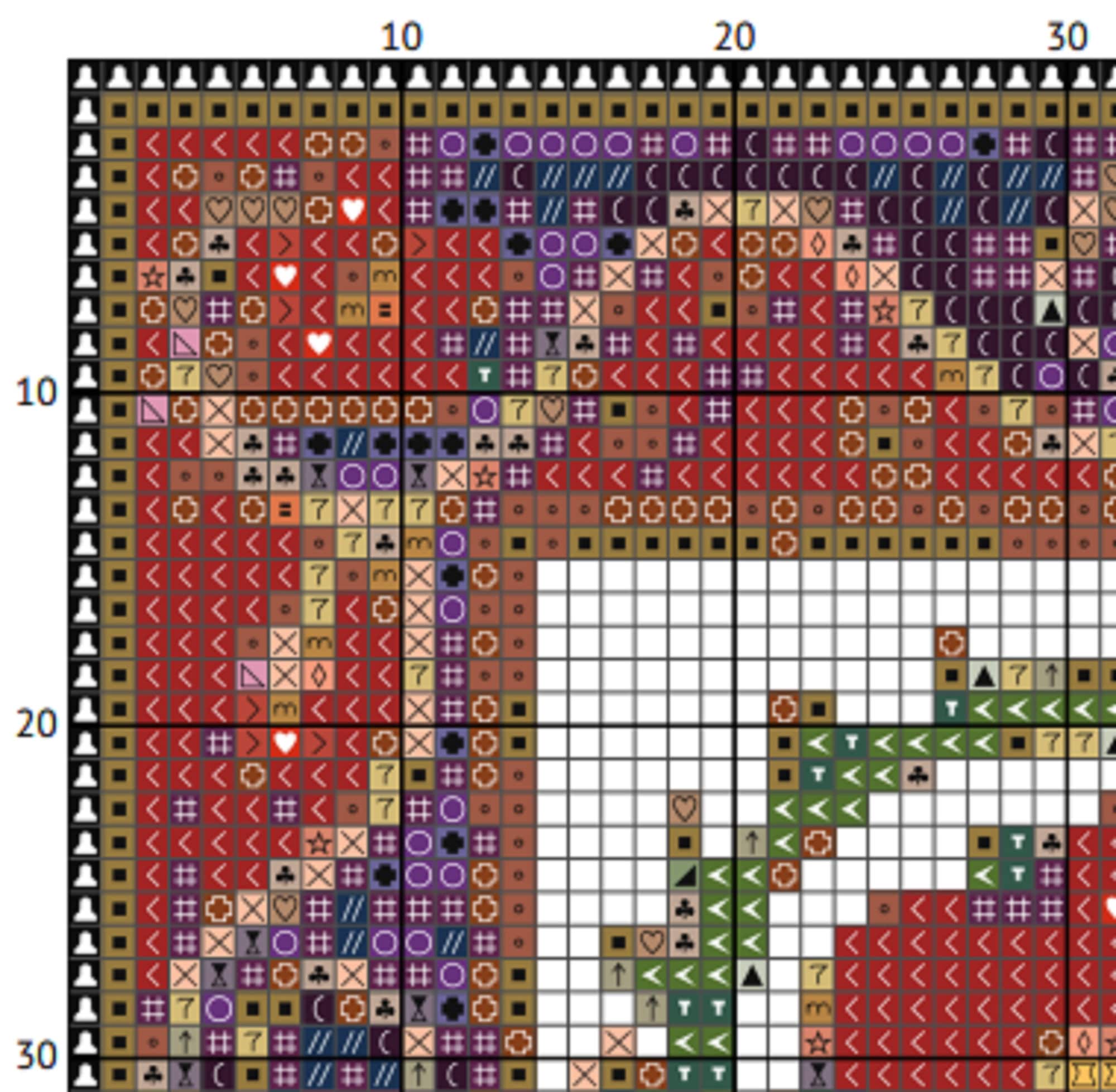 Medieval Codex Cross Stitch Pattern – Illuminated Manuscript (PDF) - INTERMEDIATE LEVEL