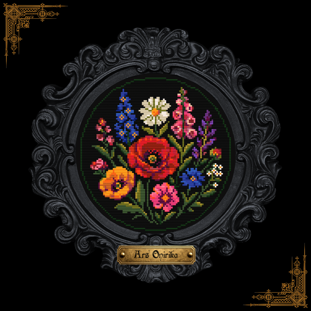 Blooming Round Garden - Cross Stitch Pattern