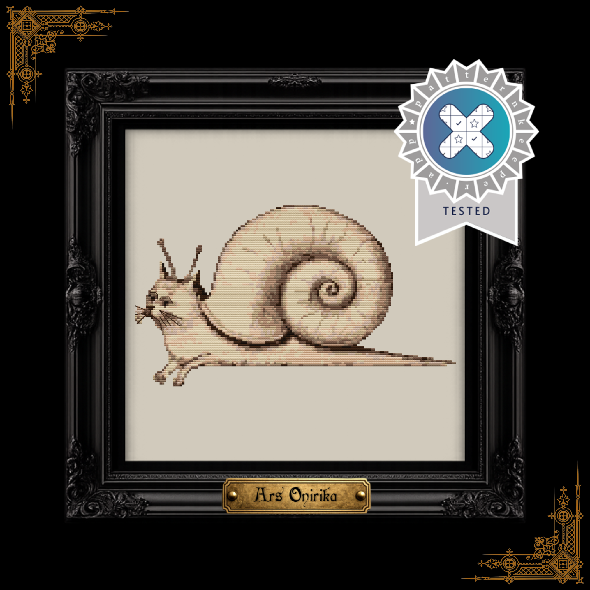 Snail Cat - Cross Stitch Pattern
