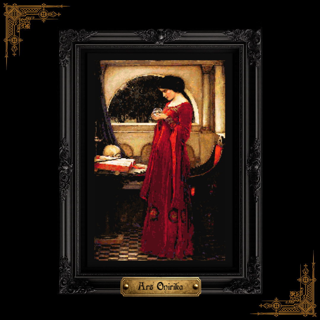 The Crystal Ball Cross Stitch Pattern - Waterhouse Art