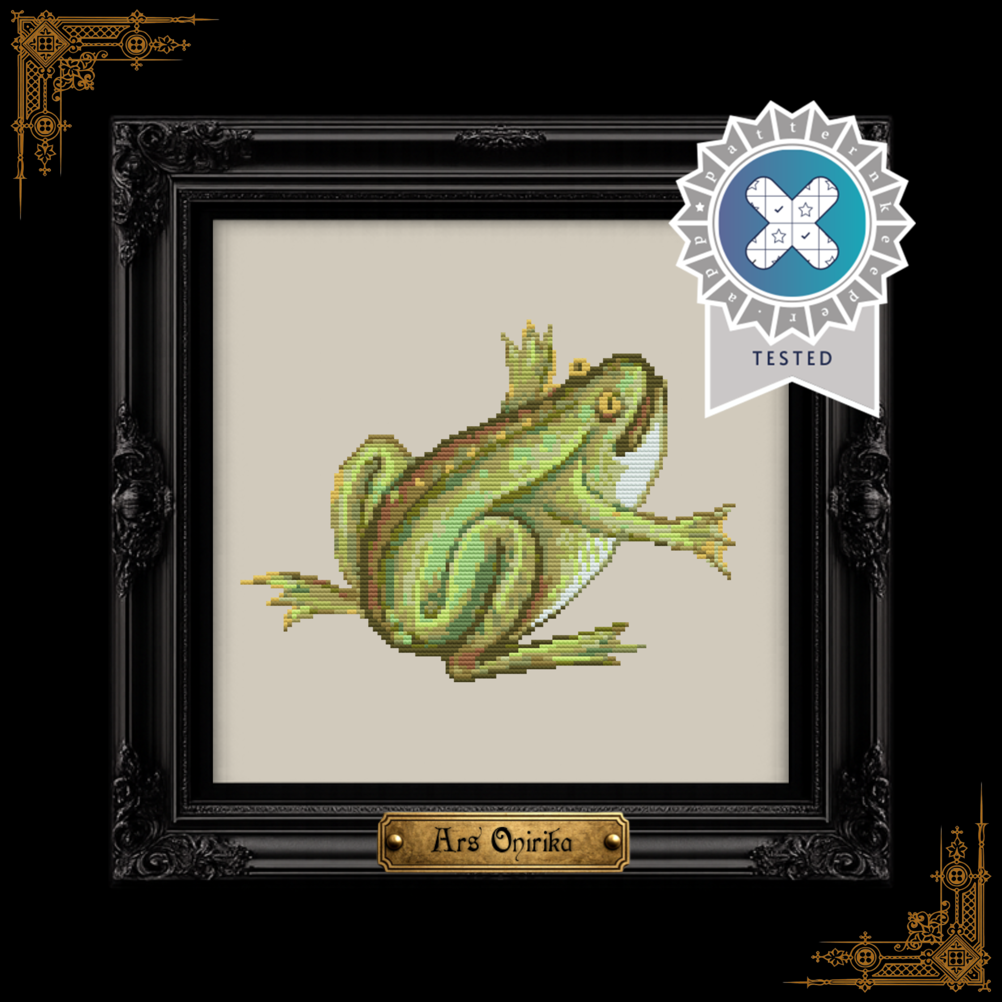 Medieval Frog - Cross Stitch Pattern