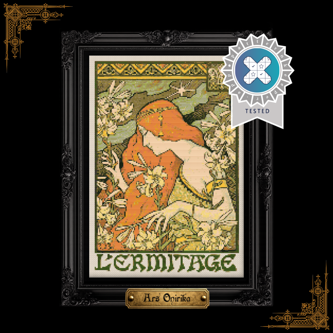 Art Nouveau Lady - Cross Stitch Pattern