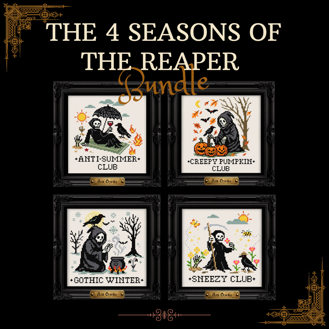 𝐓𝐇𝐄 𝐅𝐎𝐔𝐑 𝐒𝐄𝐀𝐒𝐎𝐍𝐒 𝐎𝐅 𝐓𝐇𝐄 𝐑𝐄𝐀𝐏𝐄𝐑 – 𝐂𝐫𝐨𝐬𝐬 𝐒𝐭𝐢𝐭𝐜𝐡 𝐏𝐚𝐭𝐭𝐞𝐫𝐧 𝐁𝐮𝐧𝐝𝐥𝐞