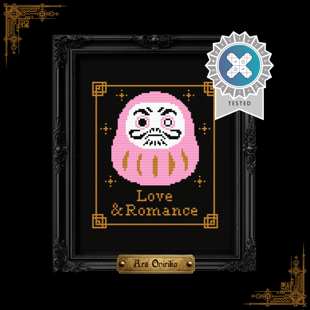 Pink Daruma - Cross Stitch Pattern
