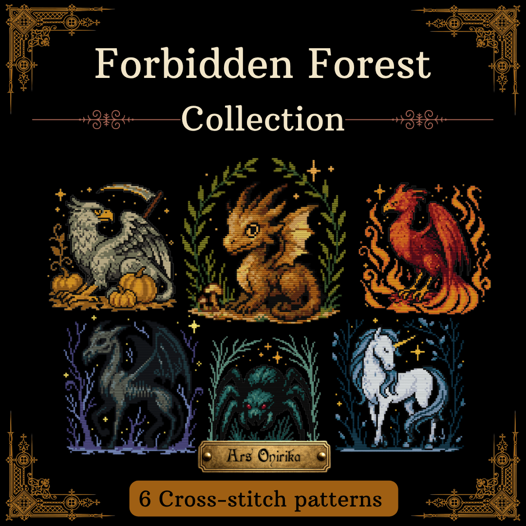 Forbidden Forest Cross Stitch Pattern BUNDLE (PDF)