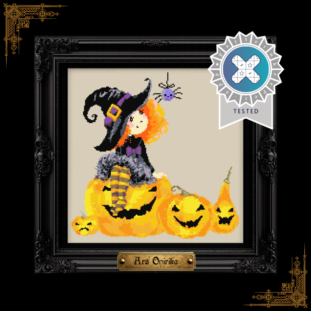 Pumpkin Witch - Cross Stitch Pattern