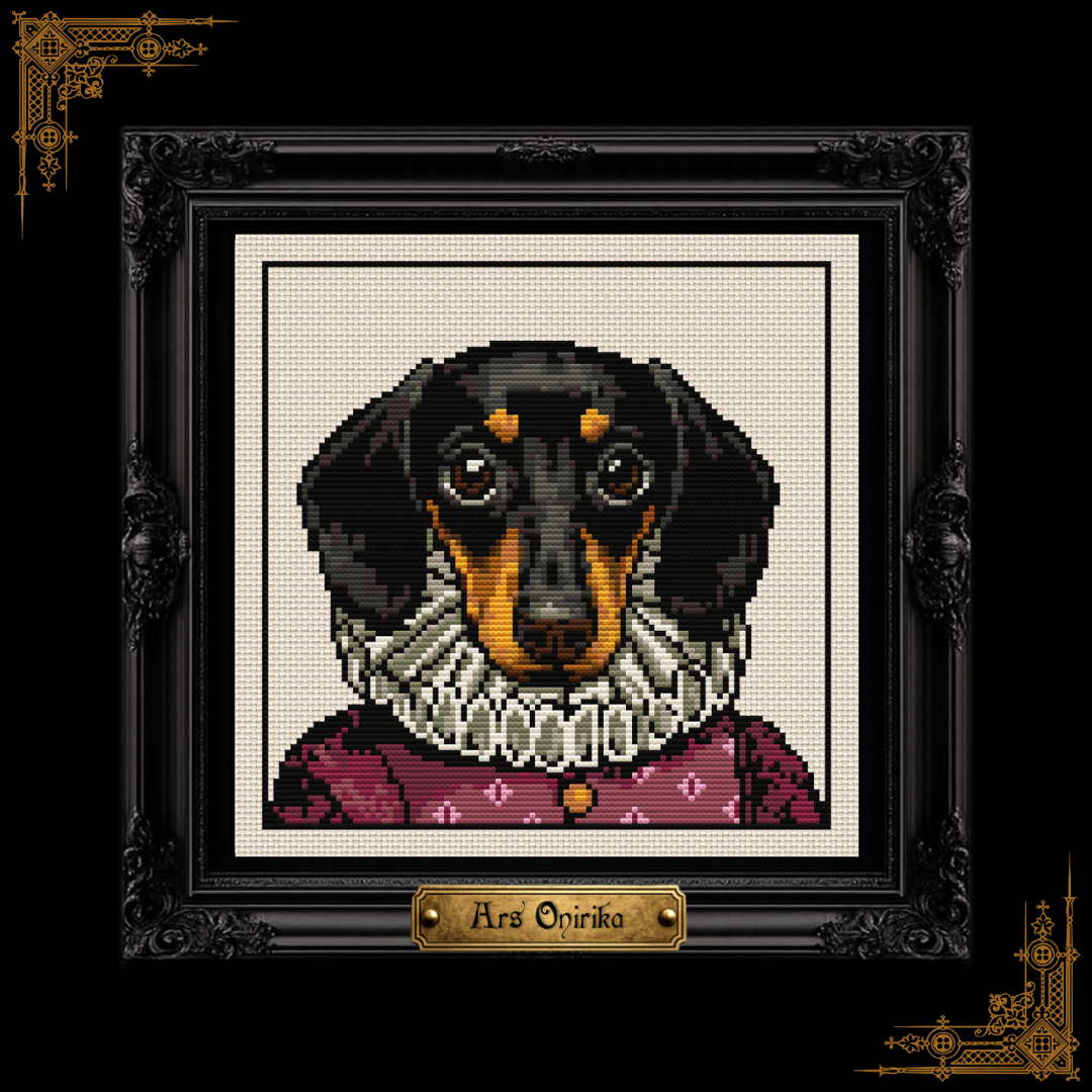 Custom Victorian Pet Portrait - Cross Stitch Pattern