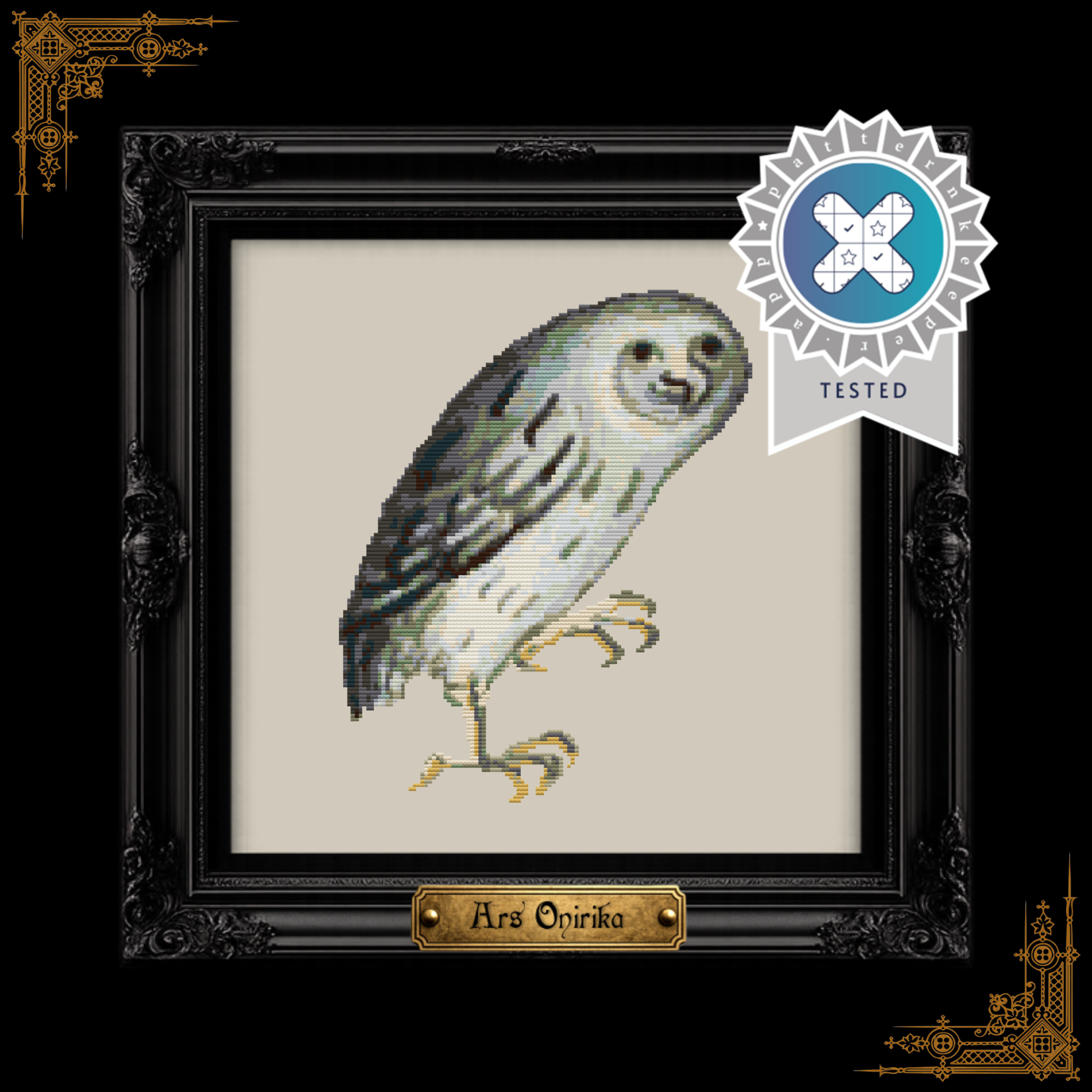 Medieval Owl - Cross Stitch Pattern