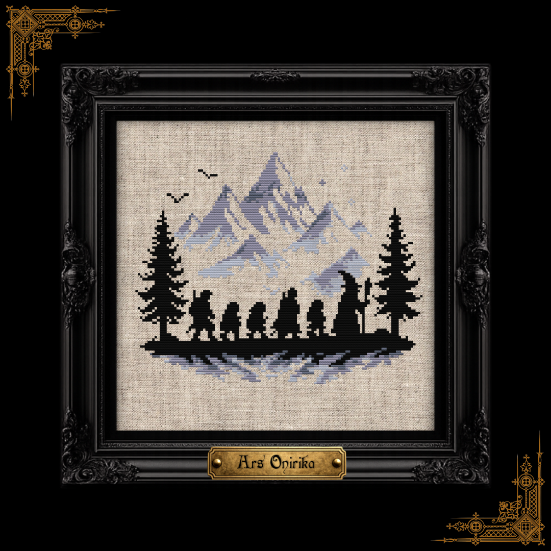 The Fellowship Journey LOTR - Cross Stitch Pattern