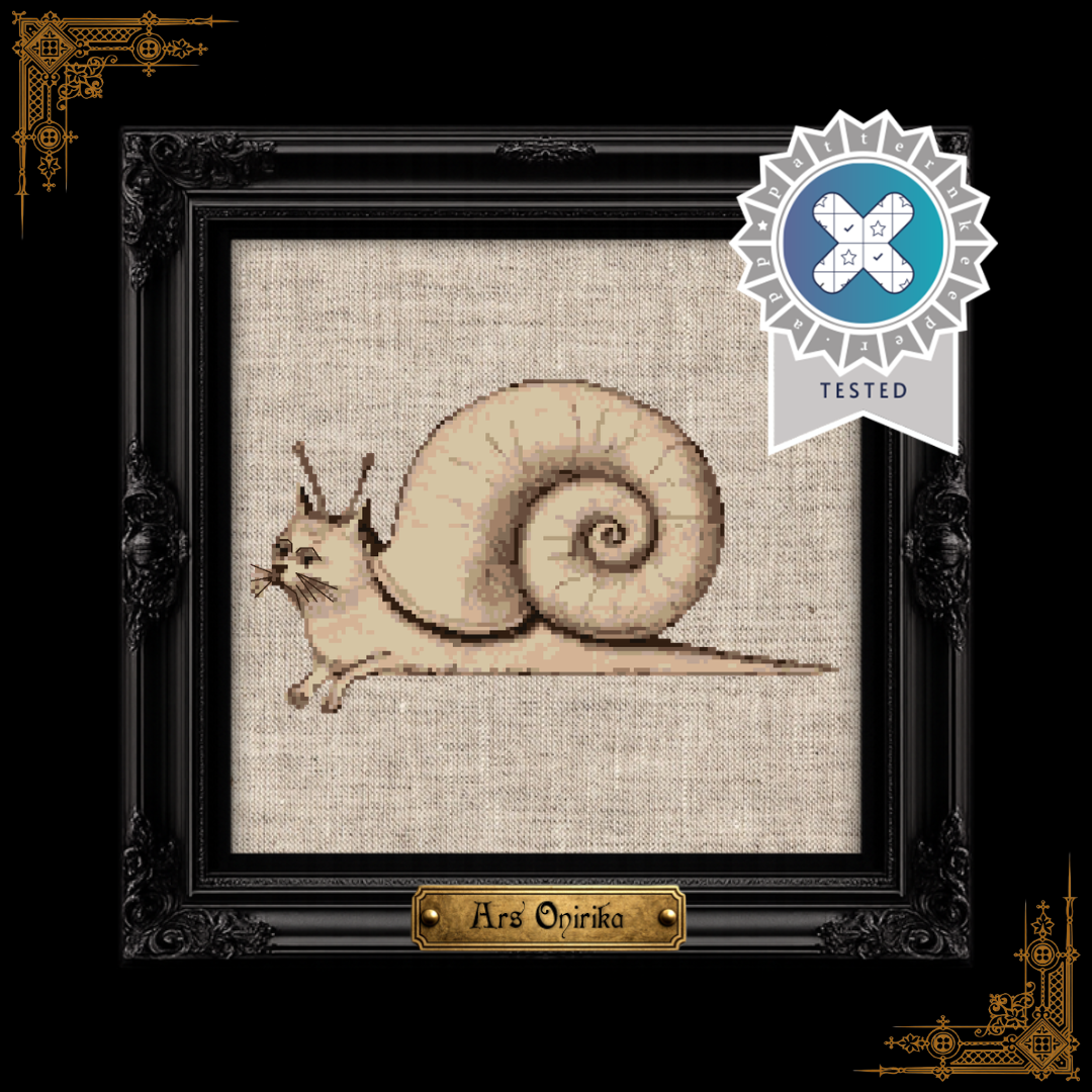 Snail Cat - Cross Stitch Pattern