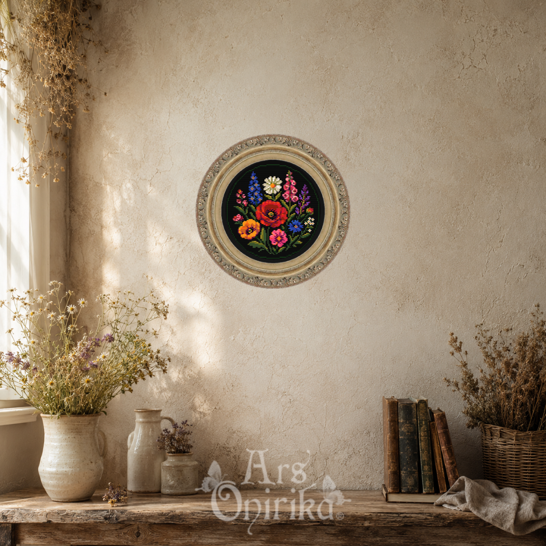 Blooming Round Garden - Cross Stitch Pattern