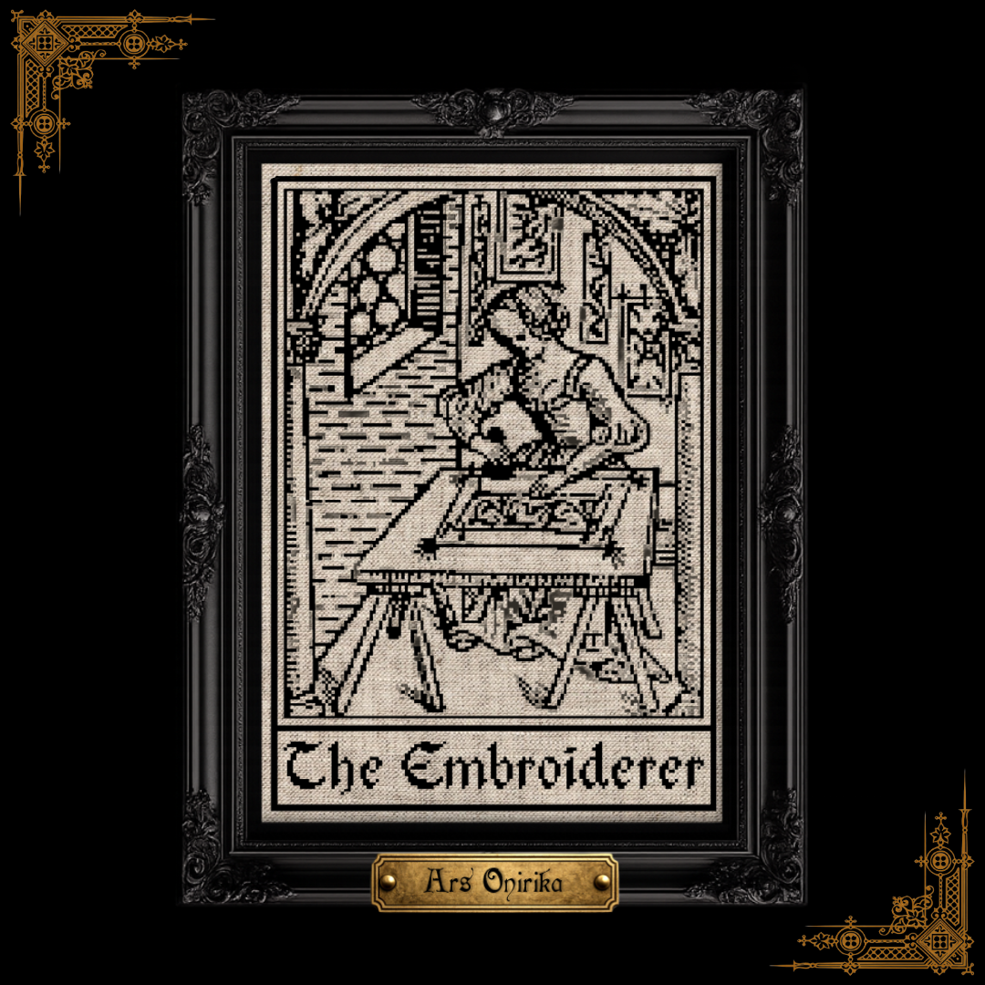 Medieval Embroiderer - Cross Stitch Pattern