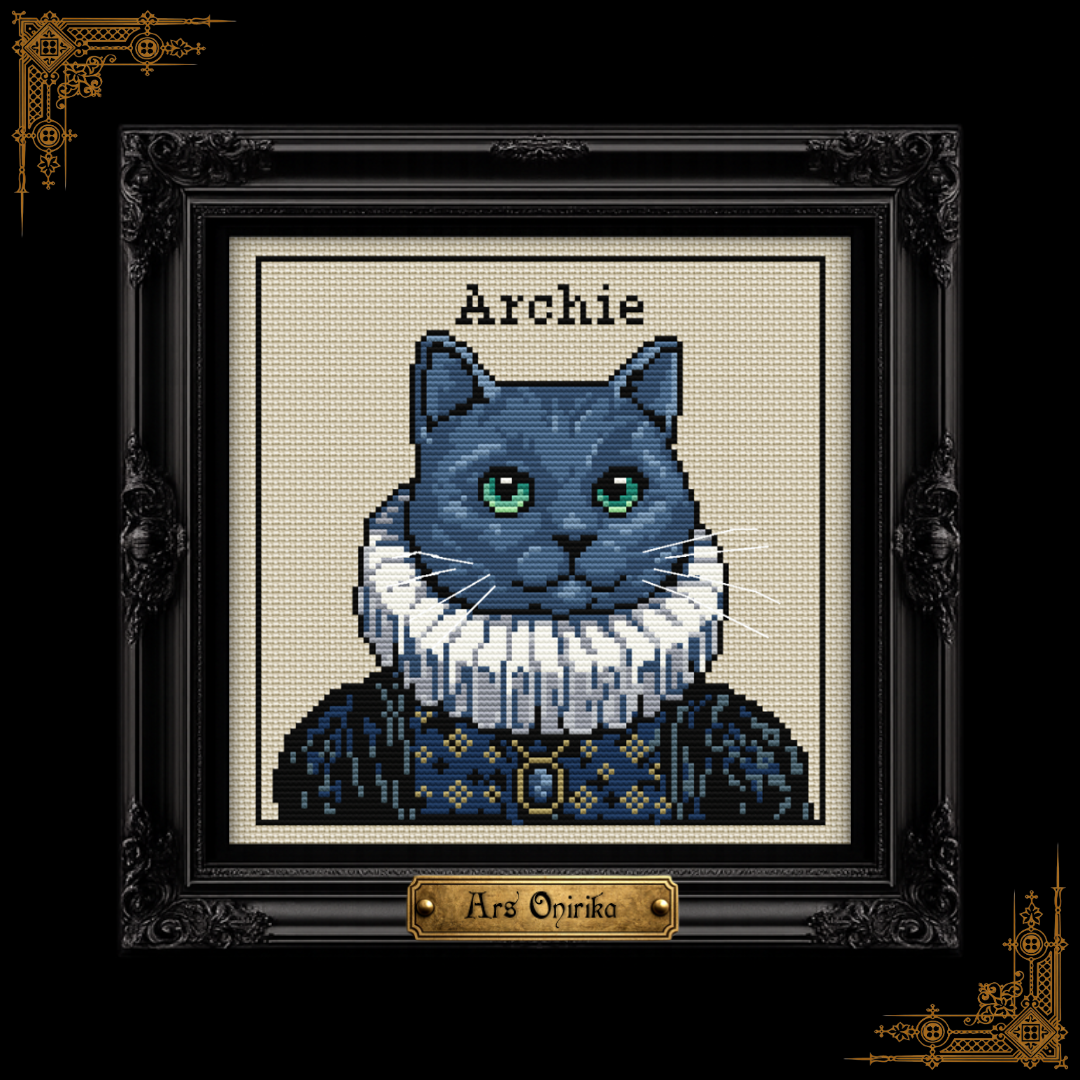 Custom Victorian Pet Portrait - Cross Stitch Pattern