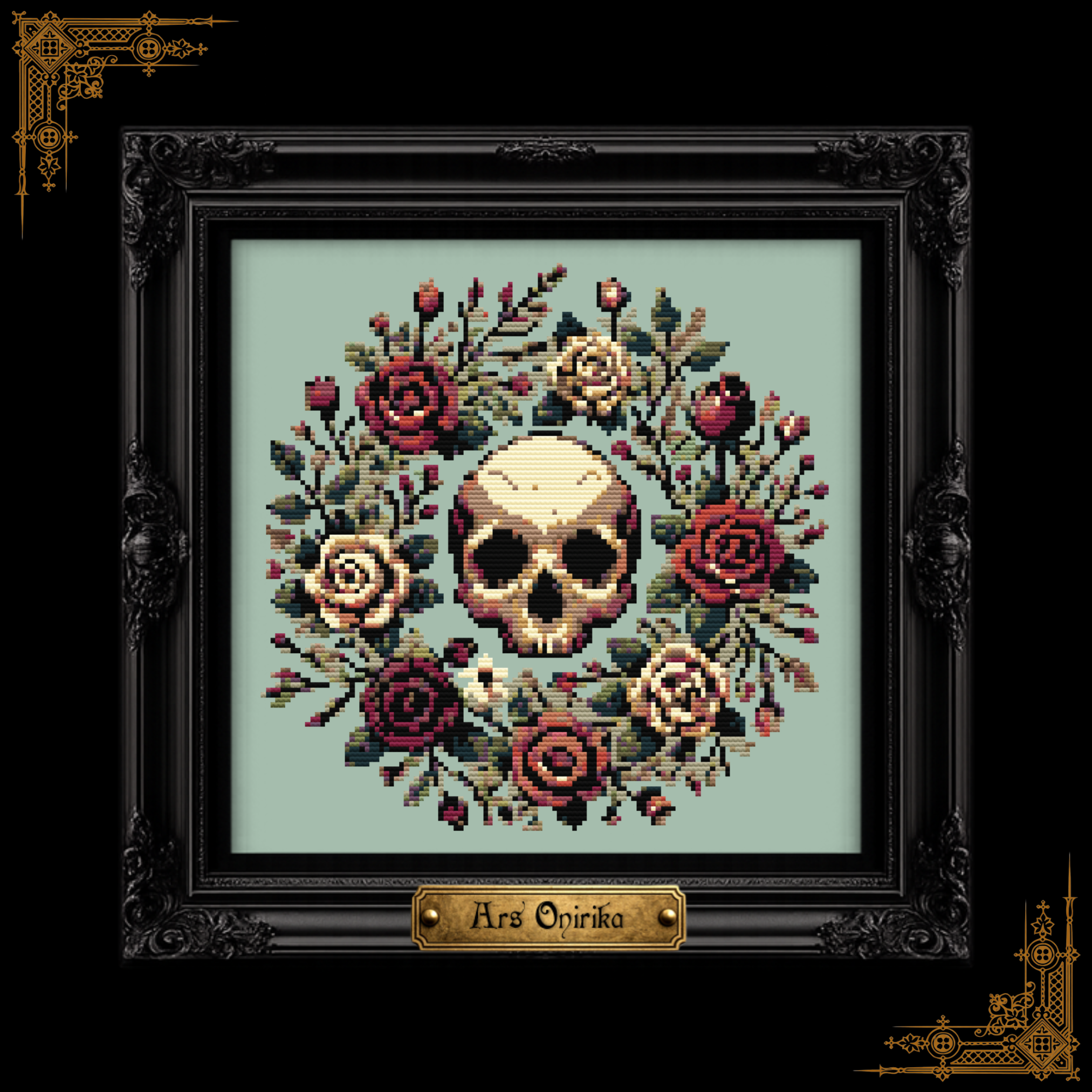 𝐑𝐎𝐒𝐄𝐒 𝐀𝐍𝐃 𝐒𝐊𝐔𝐋𝐋 – 𝐂𝐫𝐨𝐬𝐬 𝐒𝐭𝐢𝐭𝐜𝐡 𝐏𝐚𝐭𝐭𝐞𝐫𝐧