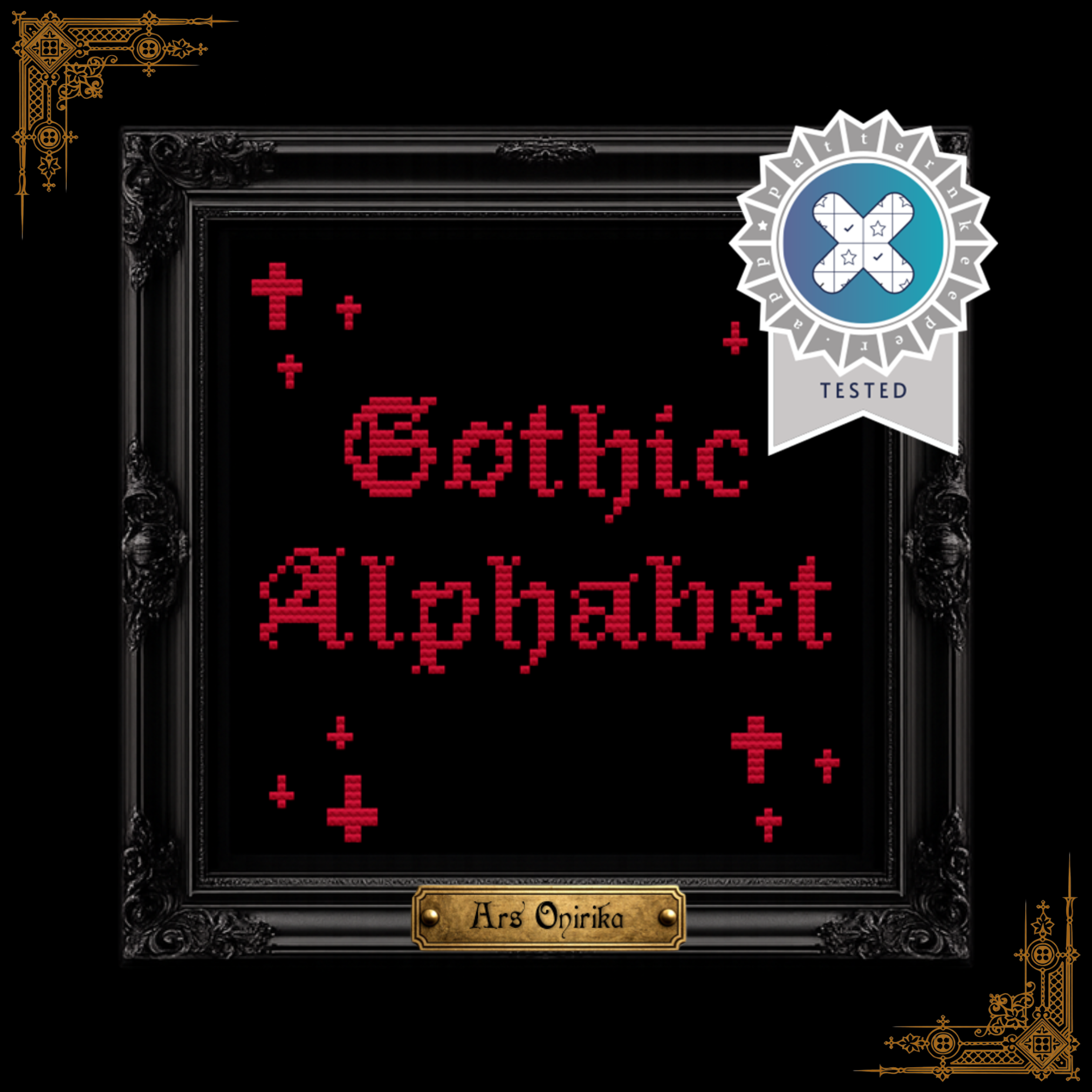 Gothic Alphabet - Cross Stitch Pattern
