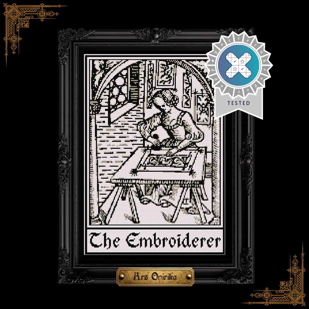 Medieval Embroiderer - Cross Stitch Pattern
