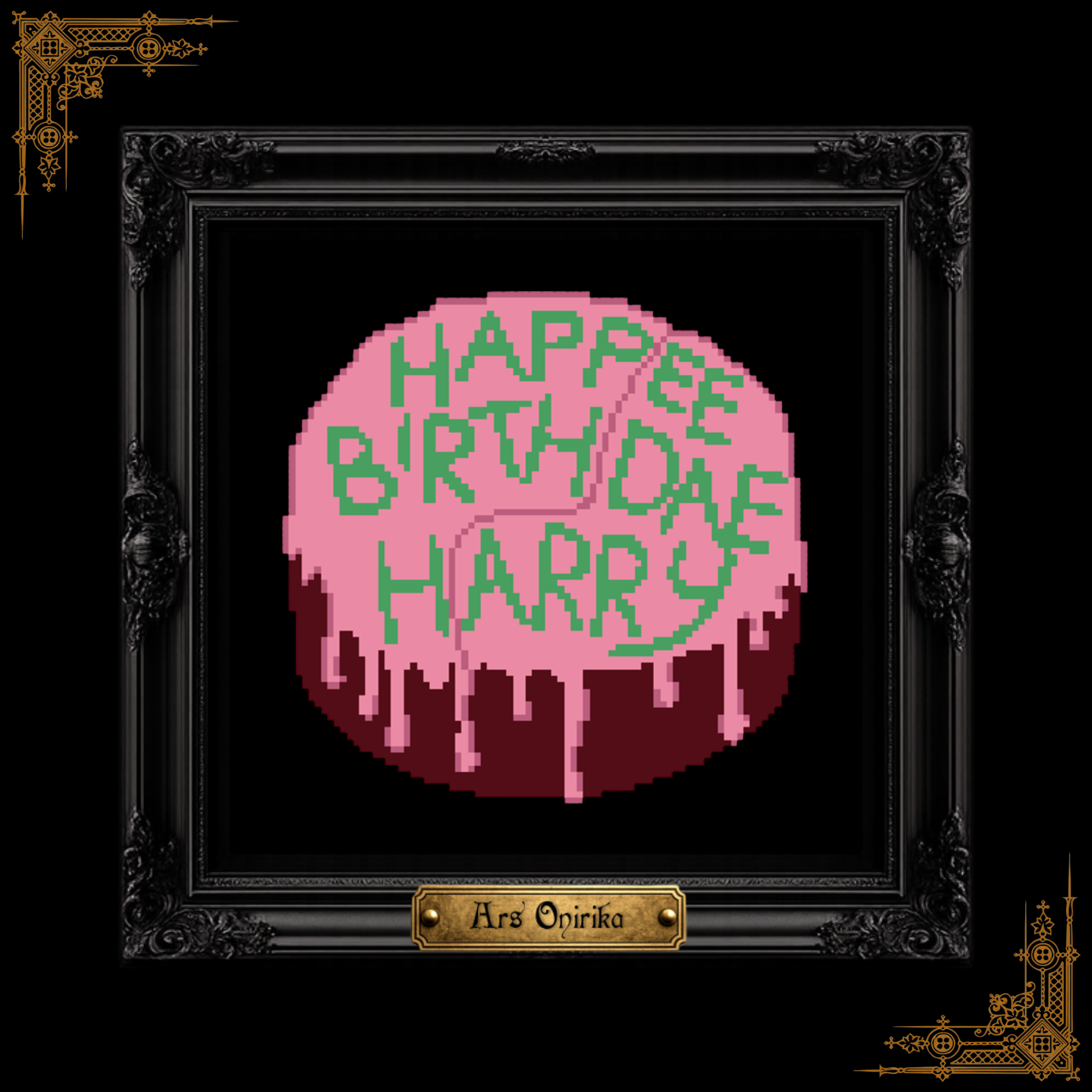 Happee Birthdae Cake - Cross Stitch Pattern